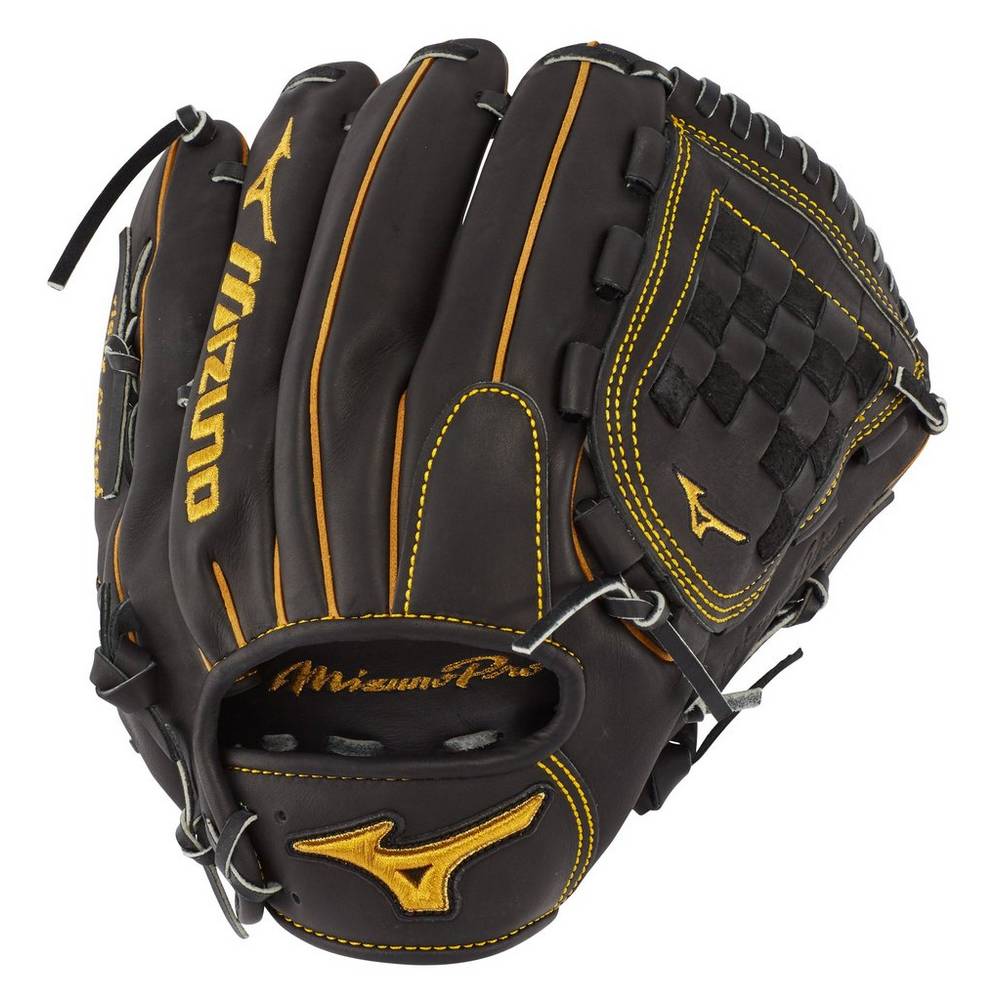 Mizuno Men's Pro Pitcher’s Baseball 12" - Deep Pocket Gloves Black (312659-AFB)